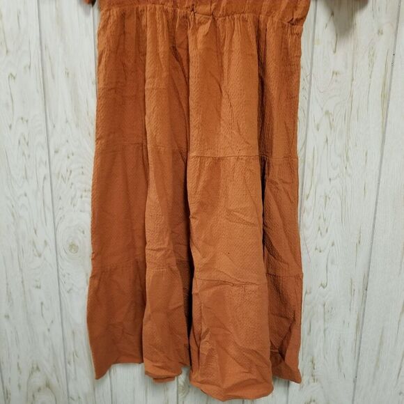 PatPat Women's Midi Dress in Rust Orange - Picture 3 of 8